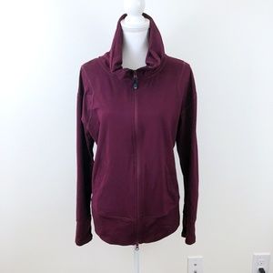 Zella Medium M Plum Purple Zip Athletic Jacket